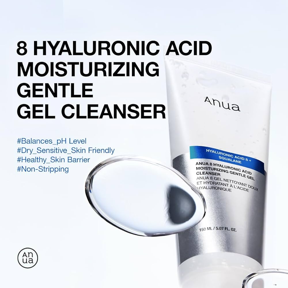 Anua 8 Hyaluronic Acid Moisturizing Gentle Gel Cleanser - 150ml - Image 2