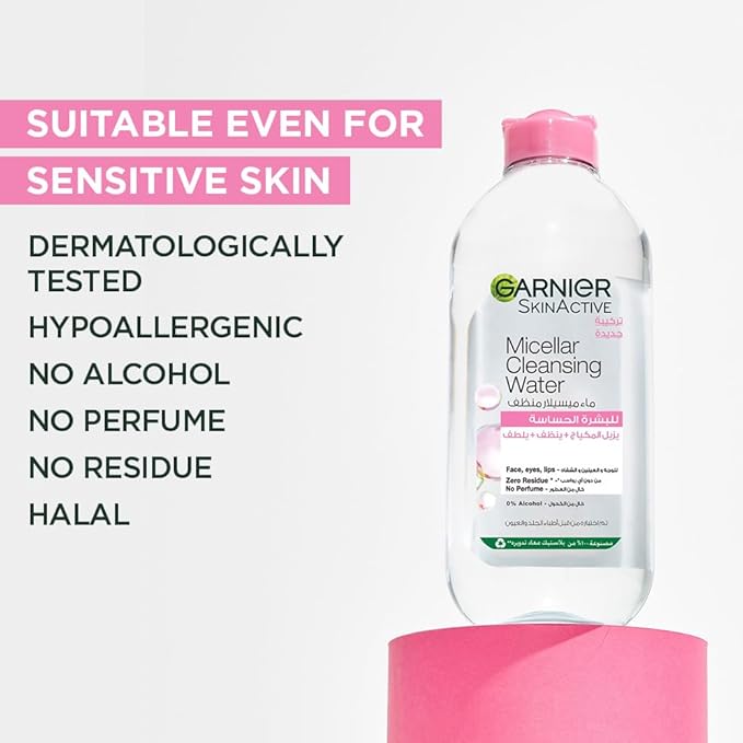 Garnier Skin Active Micellar Water Classic Salicylic All in One 400ml - Makeup Remover - Image 3