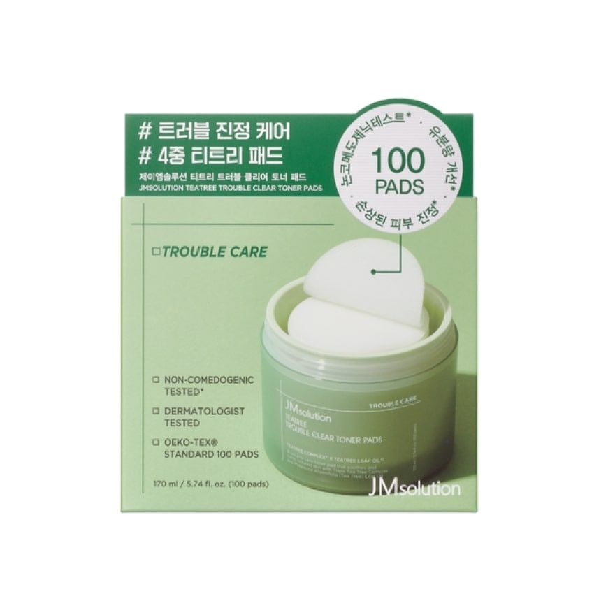 JM Solution Teatree Trouble Clear Toner Pads - 170ml - Image 3