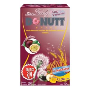 Donutt Total Fibely Plus Probiotics Passion Fruit Flavor - 10 Sachets