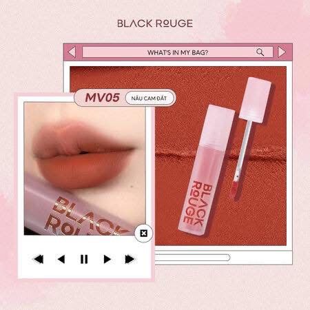 Black Rouge Muddish Cushion Velvet Matte Lipstick - MV05 Earth Orange - Image 3