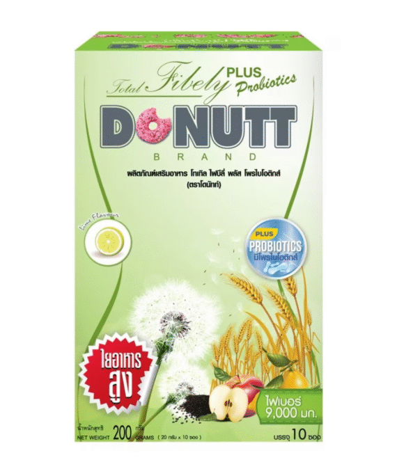 Donutt Total Fibely Plus Probiotics Lime Flavor - 10 Sachets