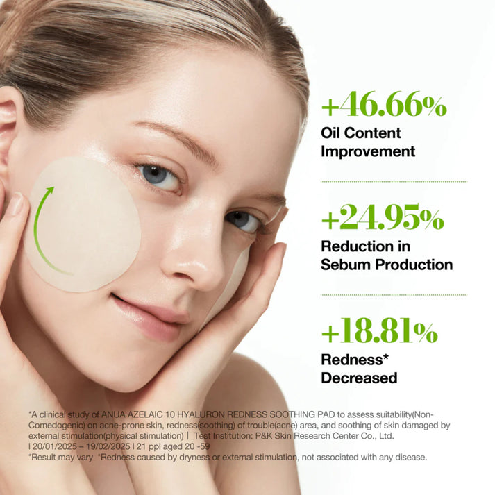 Anua Azelaic 10 Hyaluron Redness Soothing Pad - 230ml (90Ea) - Image 5