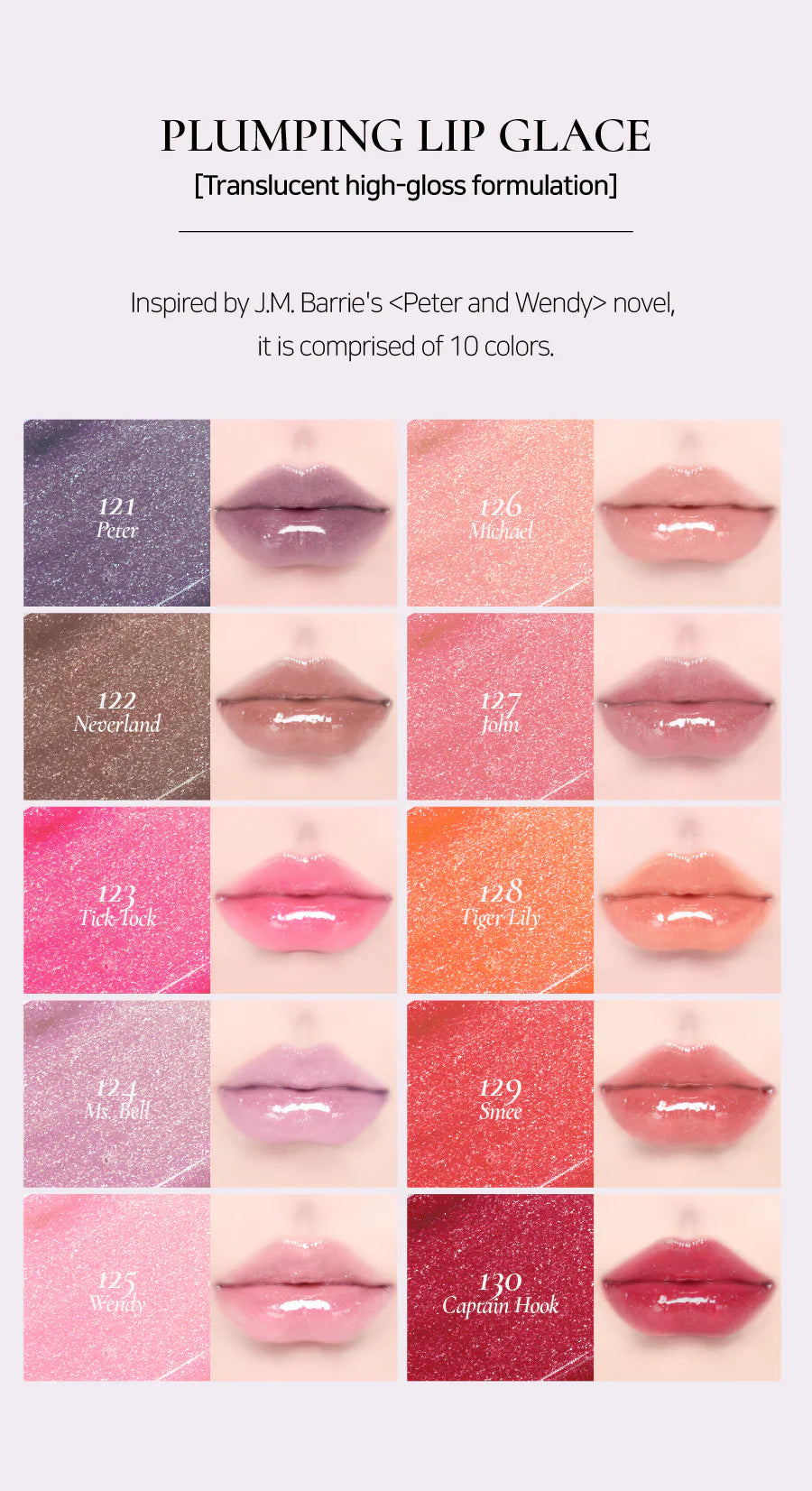 Dinto (Peter & Wendy Collection) Pearl-Kissed Plumping Lip Glacé 127 John - 4ml - Image 2