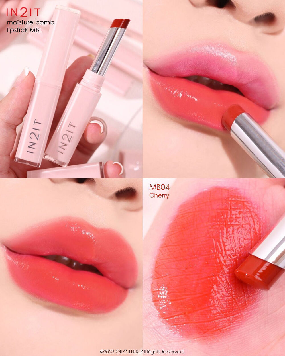 In2It Moisture Bomb Lipstick 1.8g. 04 Cherry - Image 2