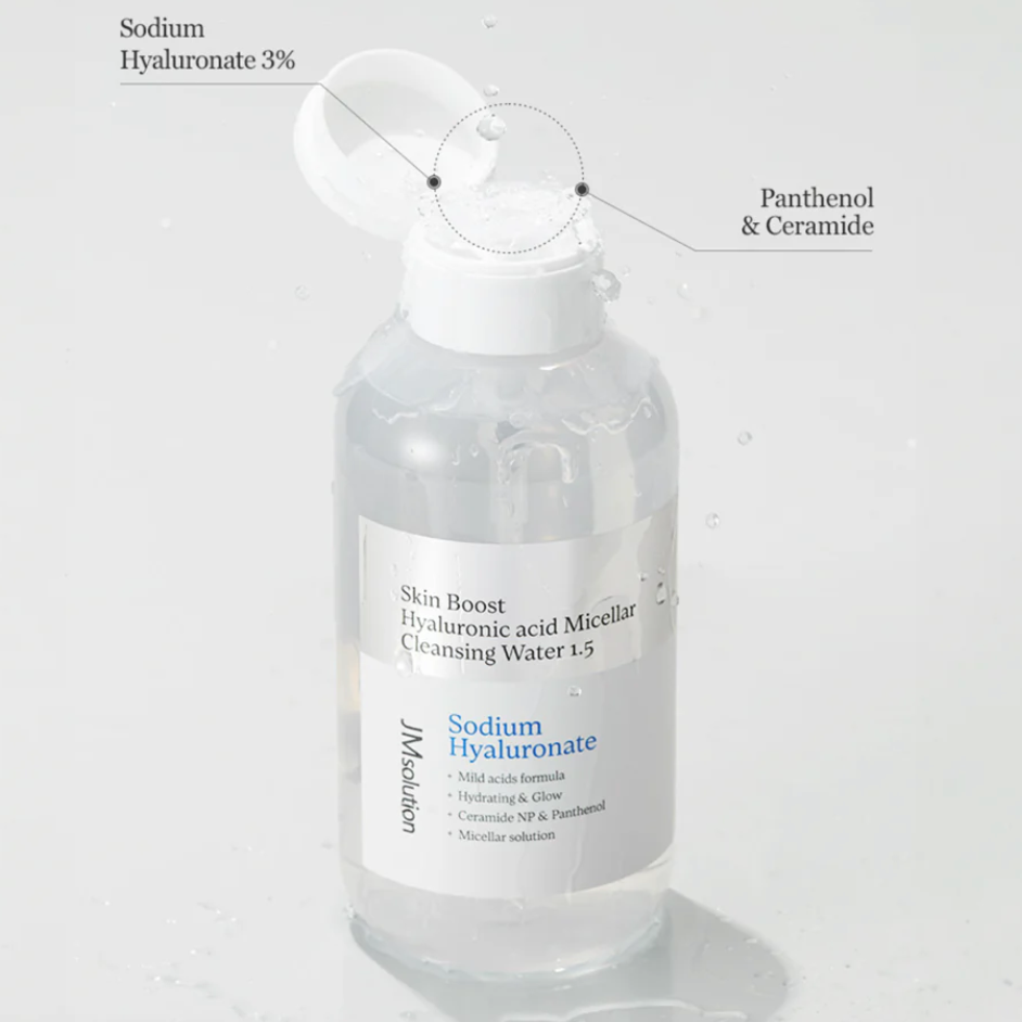 Jm Solution Skin Boost Hyaluronic Acid Micellar Cleansing Water 1.5 - 500ml - Image 2