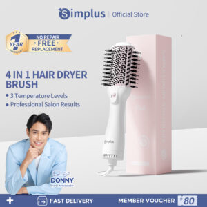 Simplus Hot Air Brush Hair Brush Blower Hair DryerHair Straightener/Curler 2 in1 Multi Hair Styling